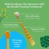imageGuruNanda Kids Butter On Gums Cute Giraffe Toothbrush with Tongue Scraper ampamp Cover  Super Soft Bristles for Gentle Cleaning Ergonomic Handle Age 1Giraffe Toothbrush
