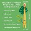 imageGuruNanda Kids Butter On Gums Cute Giraffe Toothbrush with Tongue Scraper ampamp Cover  Super Soft Bristles for Gentle Cleaning Ergonomic Handle Age 1Giraffe Toothbrush