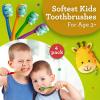 imageGuruNanda Kids Toothbrush with Suction Cup ampamp Fun Animal Designs  Soft Bristles for Healthy Gums NonSlippery ampamp MessFree Toothbrush 3 Age 4 CountButter on Gums Toothbrush