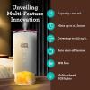 imageGuruNanda Saltair Lamp Essential Oil Diffuser ampamp Humidifier Aromatherapy Mist with Changing Light  Himalayan Salt  White  100mL