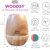 imageGuruNanda Woodsy Ultrasonic Diffuser ampamp Cool Mist Humidifier  Aromatherapy Diffuser with Auto ShutOff 7 LED Lights ampamp 5 Modes  Perfect for Spa Yoga Office ampamp Large Room  Helps to Relax 150 mL