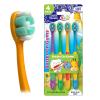 imageGuruNanda Kids Toothbrush with Suction Cup ampamp Fun Animal Designs  Soft Bristles for Healthy Gums NonSlippery ampamp MessFree Toothbrush 3 Age 4 CountButter on Gums Toothbrush