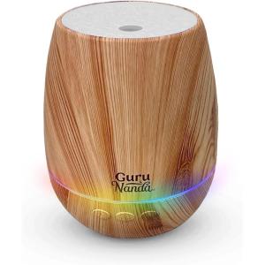 imageGuruNanda Woodsy Ultrasonic Diffuser ampamp Cool Mist Humidifier  Aromatherapy Diffuser with Auto ShutOff 7 LED Lights ampamp 5 Modes  Perfect for Spa Yoga Office ampamp Large Room  Helps to Relax 150 mL