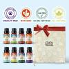 imageGuruNanda Set of 8 Essential Oils 15ml x 8 100 Pure Aromatherapy Oils for Diffuser Massage Candle Making Lavender Peppermint Eucalyptus Orange Lemongrass Cedarwood Tea Tree Frankincense
