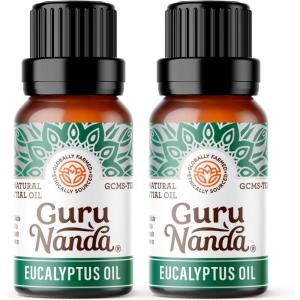 imageGuruNanda Peppermint Essential Oil 100 Pure Natural ampamp Undiluted Aromatherapy Oil for Diffusers ampamp DIY Recipes Invigorating Scent Helps Support Focus and Clarity 05 Fl OzEucalyptus