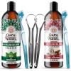 imageGuruNanda Coconut ampamp Peppermint Oil Pulling 8 FlOz and Ashwagandha Oil Pulling 8 Fl Oz Alcohol Free Whitening Mouthwash for Fresh Breath ampamp Whiter Teeth