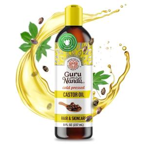 imageGuruNanda Castor Oil 8 Fl oz 100 Pure Cold Pressed ampamp HexaneFree Hydrating Carrier Oil Natural Castor Oil for Hair Eyebrows ampamp Eyelashes GrowthCastor Oil