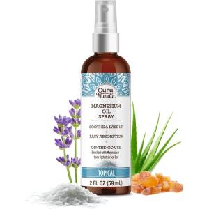 imageGuruNanda Magnesium Oil Spray 2 Fl Oz Topical Magnesium Spray with Natural Essential Oils ampamp Aloe Vera Helps with Muscle Soreness ampamp Relaxation CrueltyFree