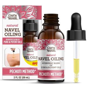 imageGuruNanda Navel Oiling  Ayurvedic Belly Button Oil with Castor Neem ampamp Vitamin E  Supports Digestion Detox Hydration ampamp Stress Relief  100 Natural ampamp Pure  2 fl oz