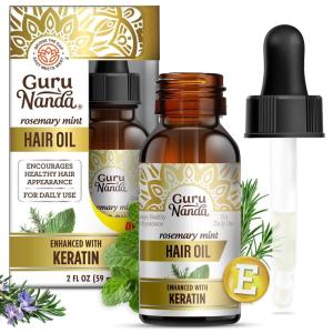 imageGuruNanda Rosemary Mint for Hair Growth with Keratin ampamp Vitamin E Oil  Encourages Scalp Shine ampamp Hair Strengthening 100 Natural CrueltyFree 2oz2 Fl Oz Pack of 1