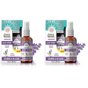 imageGuruNanda Sleep Spray 1 Fl oz  100 Pure ampamp Natural Blend of Lavender Chamomile ampamp Aromatherapy Essential Oils  Supports Calm ampamp Relaxed Rest  Bedtime Mist for Bed Pillows or Linen1 Fl Oz Pack of 2