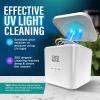 imageGuruNanda Retainer ampamp Denture Cleaning Pod  Ultrasonic 45kHz ampamp UV Light Cleaner 3 Modes for Retainers Dentures Brushes ampamp Teeth Cushions