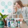 imageGuruNanda Total Smile Makeover Kit Charcoal with Cocomint Oil Pulling Dual Barrel Whitening Mouthwash Whitening Strips ampamp Charcoal Butter on Gums Toothbrushes527 Fl Oz Pack of 5