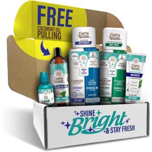 imageGuruNanda Shine Bright Stay Fresh  Dual Barrel Whitening ampamp Breath Harmonizer Mouthwash ampamp Neem Toothpaste for LongLasting Fresh Breath ampamp Teeth Whitening