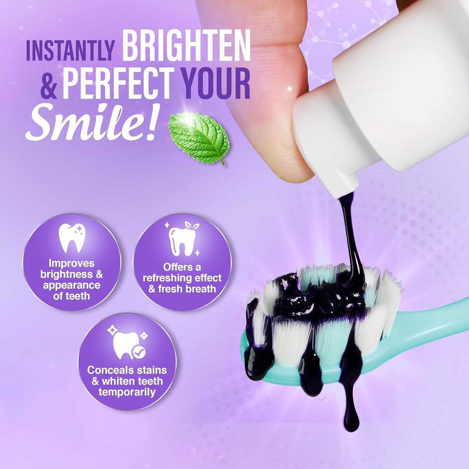 imageGuruNanda Purple Color Corrector Serum FluorideFree ampamp Gentle Instant Teeth Whitening with Essential Oils Up to 50 Uses 2 Pack