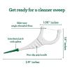 imageGuruNanda 2 in 1 Dental Floss Picks  NonSlip Grip Handle Slide Easy No Break or Shred Flosser  Complete Oral Care with Interdental Pick for Healthy Teeth ampamp Gums  Mint Flavor 90 Count 1 Pack40 Count
