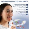 imageGuruNanda Dual Action Tongue Scraper 1 Pack 2in1 Tongue Scraper ampamp Soft Bristled Brush Deep Cleans ampamp Fights Bad Breath  Color Varies1 Count Pack of 1