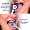 imageGuruNanda Dual Action Tongue Scraper 1 Pack 2in1 Tongue Scraper ampamp Soft Bristled Brush Deep Cleans ampamp Fights Bad Breath  Color Varies1 Count Pack of 1