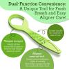 imageGuruNanda Dual Function Tongue Scraper ampamp Aligner Removal Tool  2in1 Oral Care Tool for Fresh Breath ampamp Easy Aligner Care  TravelFriendly 40 Count