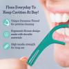 imageGuruNanda Dual Slickers Floss Picks  Double Threaded Dyneema Dental Floss with Foldable Toothpick for Effective Plaque Removal  Unflavored 150 Ct60 Count