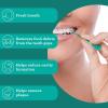 imageGuruNanda Interdental Picks Pack of 100 Super Soft ampamp Flexible Rubber Bristles Dental Floss Picks to Remove Food Debris Plaque ampamp Go Gentle on GumsToothbrush