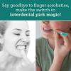 imageGuruNanda Interdental Picks Pack of 100 Super Soft ampamp Flexible Rubber Bristles Dental Floss Picks to Remove Food Debris Plaque ampamp Go Gentle on GumsToothbrush
