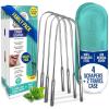 imageGuruNanda Tongue Scraper for Adults 4Pack with Travel Case 420 Medical Grade Stainless Steel Aids in Fresh Breath ampamp Oral Care  TravelFriendly