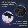 imageGuruNanda Charcoal Infused Toothbrush  Soft Charcoal Bristles  Helps Clean Plaque Whitens Teeth and Aids in Fresh Breath  BPAFree Brush for Adults ampamp Kids 6 CountToothbrush