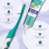 imageGuruNanda Folding Toothbrush with Builtin Cover ampamp Toothpaste with Hydroxyapatite Perfect for Travel Compact ampamp Portable OnThego  Soft Bristles ampamp Ergonomic Handle for Adults ampamp Kids 1 Count