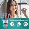 imageGuruNanda Gentle Giant Toothbrush with Dual Action Flossing Spiral Bristles NonSlip Ergo Dexa Grip Helps in Teeth Whitening BPA Free 4 Count4 Count Pack of 2