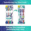 imageGuruNanda Gentle Giant Toothbrush with Dual Action Flossing Spiral Bristles NonSlip Ergo Dexa Grip Helps in Teeth Whitening BPA Free 4 Count4 Count Pack of 2