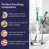 imageGuruNanda MultiAction Toothbrush with Tongue Cleaner  Soft Bristles for Sensitive Teeth ampamp Gums  Assorted Colors Pack of 8