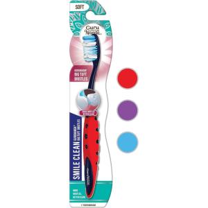 imageGuruNanda Smile Clean Toothbrush  Big Soft Bristles  Helps Clean Plaque Whitens Teeth and Aids in Fresh Breath  BPAFree Brush for Adults ampamp Kids  1 Count1 Count Pack of 1