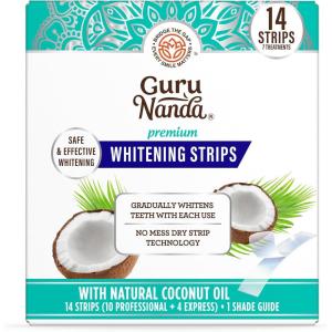 imageGuruNanda Teeth Whitening Strips  16Day Treatment with NonSlip Dry Strip Technology  Whitening Designed with Care for a Brighter Smile14 Count Pack of 1