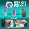 imageGuruNanda Compact Water Dental Flosser Portable Travel Size Oral Irrigator Flosser with Collapsible 180 ml Tank Smart Timer 4 Flossing Modes TSAApproved  BlackLavender