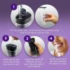 imageGuruNanda Compact Water Dental Flosser Portable Travel Size Oral Irrigator Flosser with Collapsible 180 ml Tank Smart Timer 4 Flossing Modes TSAApproved  BlackBlack