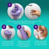 imageGuruNanda Compact Water Dental Flosser Portable Travel Size Oral Irrigator Flosser with Collapsible 180 ml Tank Smart Timer 4 Flossing Modes TSAApproved  BlackLavender