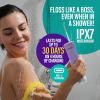 imageGuruNanda Compact Water Dental Flosser Portable Travel Size Oral Irrigator Flosser with Collapsible 180 ml Tank Smart Timer 4 Flossing Modes TSAApproved  BlackLavender