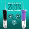 imageGuruNanda Compact Water Dental Flosser Portable Travel Size Oral Irrigator Flosser with Collapsible 180 ml Tank Smart Timer 4 Flossing Modes TSAApproved  BlackLavender