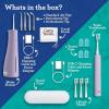 imageGuruNanda Lion ampamp Lamb Kit 20 Electric Toothbrush with Water Flosser Combo 4 Jet Tips 4 Brush Heads ampamp IPX7 Waterproof Design for Complete Oral Care TealLavender