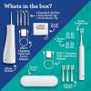 imageGuruNanda Lion ampamp Lamb Kit 20 Electric Toothbrush with Water Flosser Combo 4 Jet Tips 4 Brush Heads ampamp IPX7 Waterproof Design for Complete Oral Care TealWhite