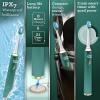 imageGuruNanda Steel Sonic Toothbrush  Rechargeable 5 Modes 2 Min Smart Timer ampamp Replacement Brush Heads  TealTeal