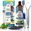 imageGuruNanda Advanced Oil Pulling with Tongue Scraper Natural Alcohol Free Mouthwash with Coconut Oil Vitamins D ampamp E for Teeth ampamp Gum Health 3x8 Fl Oz8 Fl Oz Pack of 1 
