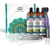 imageGuruNanda Advanced Oil Pulling with Tongue Scraper Natural Alcohol Free Mouthwash with Coconut Oil Vitamins D ampamp E for Teeth ampamp Gum Health 3x8 Fl Oz8 Fl Oz Pack of 3