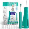 imageGuruNanda Lion ampamp Lamb Kit 20 Electric Toothbrush with Water Flosser Combo 4 Jet Tips 4 Brush Heads ampamp IPX7 Waterproof Design for Complete Oral Care TealTeal