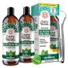 imageGuruNanda Starter Pulling Oil Mouthwash for Natural Teeth Whitening Coconut and Peppermint Oil for Fresh Breath ampamp Happy Gums AlcoholFree 8 Oz8 Fl Oz Pack of 2