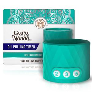 imageGuruNanda Oil Pulling Timer ampamp Bottle Holder  3 Time Settings OneTouch Operation  Fits 8 oz Oil Pulling Bottles  MessFree ampamp TravelFriendly