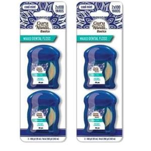 imageGuruNanda Waxed Dental Floss Tape  Smooth Glide for Sensitive Gums and Teeth  Cool Mint Flavor  2x100 Yards  Pack of 2300 Foot Pack of 4