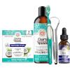 imageGuruNanda Oral kit containing Coconut ampamp Peppermint Oil Pulling Teeth Whitening Strips 7 Treatments with 14 Strips ampamp Concentrated Mouthwash2 Fl Oz