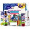 imageGuruNanda Kids Oral Care Regimen Kit with Toothpaste Butter On Gums Toothbrush Oil Pulling Mouthwash Giraffe Floss Picks Water Flosser ampamp Tongue Scrapers